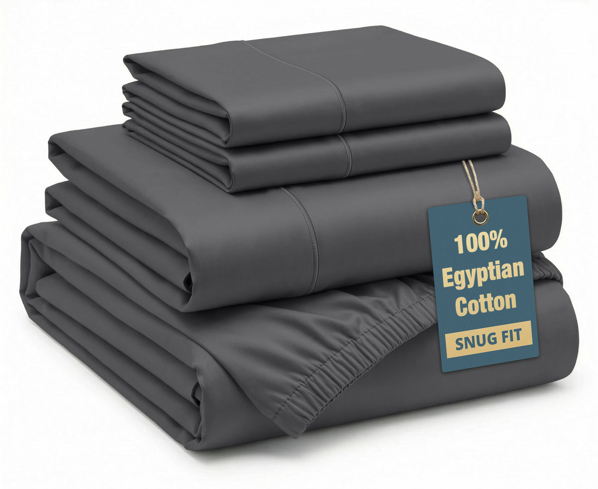 1000 Thread Count Egyptian Cotton Sheet Set cp-gallery: color=Charcoal; size=King