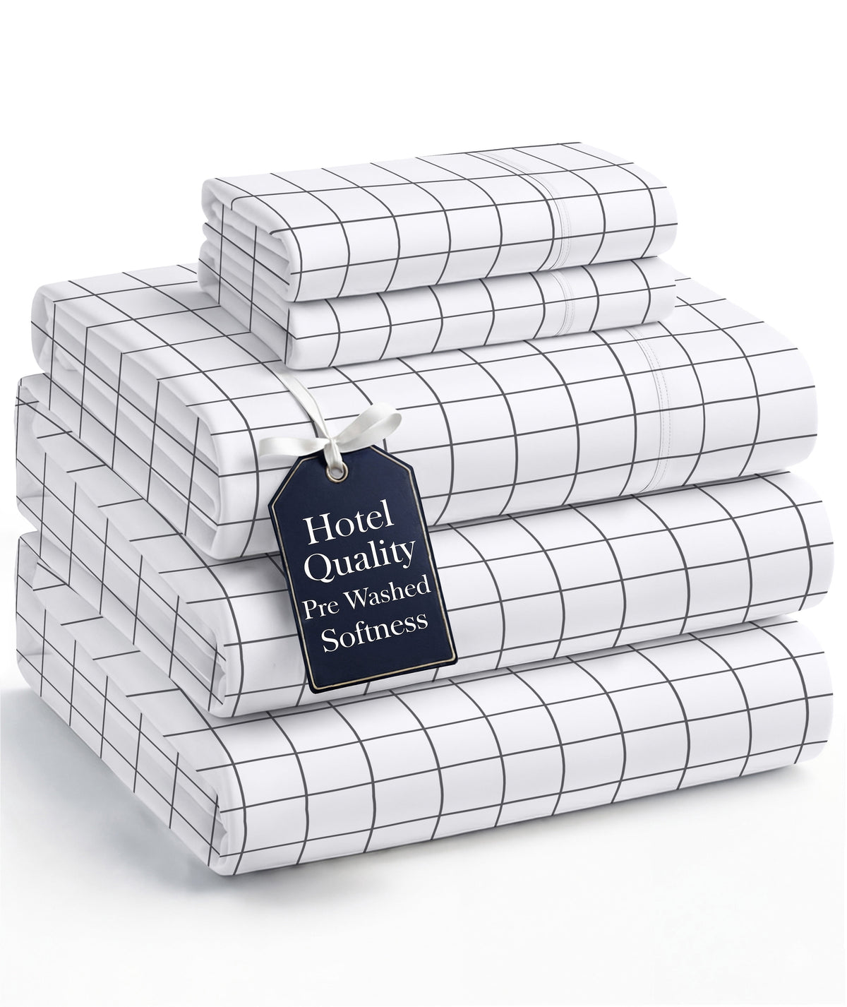 Washed Microfiber Sheet Set cp-gallery: color=Window Pane; size=Split King
